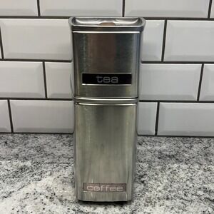 Vintage Lincoln BeautyWare Canister Set Silver Stackable Tea Coffee MCM Retro